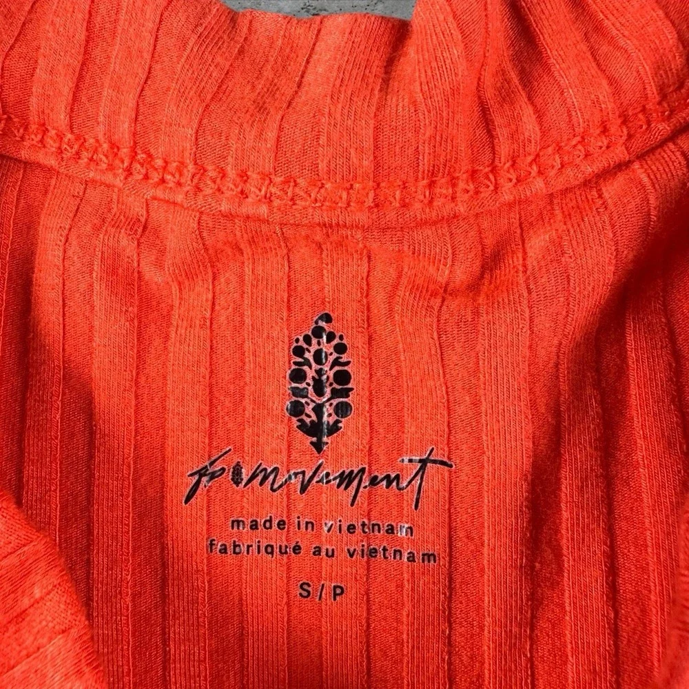 Free People FP Movement Blissed Out‎ Ribbed Tank Orange Size Small